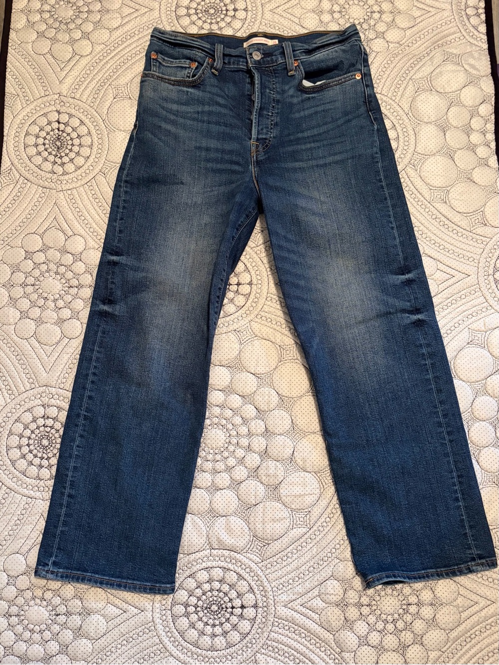 Levi’s Ribcage Straight Ankle Jeans W28 L27 Dial Up The Music